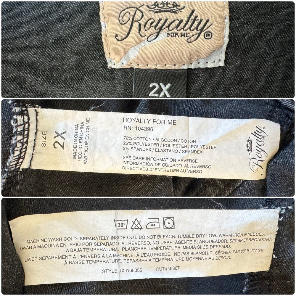 LED ZEPPELIN Upcycled Gray Denim Jacket Retro Vintage Band 60s Rock Size 2XL - Picture 11 of 11